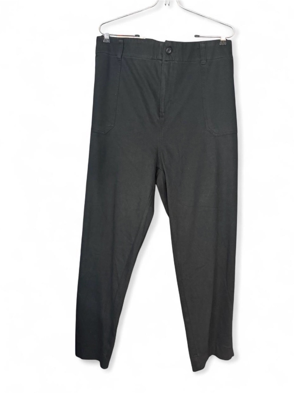 Women's Black Ankle-Length Slim Tapered Pants